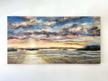Original art for sale at UGallery.com | Halfmoon Bay by Tiffany Blaise | $4,550 | mixed media artwork | 30' h x 60' w | thumbnail 3