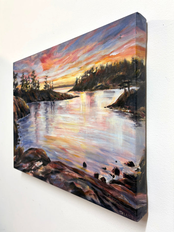 Summer Cove by Tiffany Blaise |  Side View of Artwork 