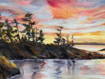 Original art for sale at UGallery.com | Summer Cove by Tiffany Blaise | $850 | mixed media artwork | 16' h x 20' w | thumbnail 4