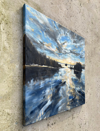 Isles of Passing Light by Tiffany Blaise |  Side View of Artwork 