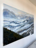 Original art for sale at UGallery.com | Mountain Sanctuary by Tiffany Blaise | $5,450 | oil painting | 36' h x 60' w | thumbnail 2