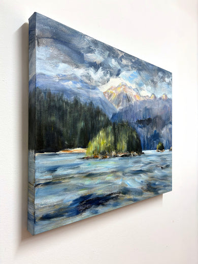 Paddling the Bay by Tiffany Blaise |  Side View of Artwork 
