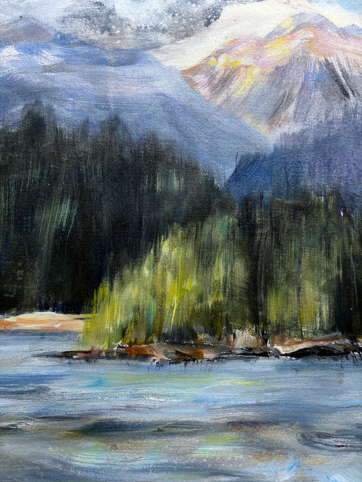 Paddling the Bay by Tiffany Blaise |  Closeup View of Artwork 