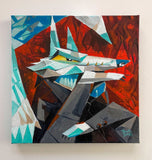 Original art for sale at UGallery.com | Wolfenstein by Timothy Banks | $650 | acrylic painting | 14' h x 14' w | thumbnail 3