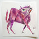 Original art for sale at UGallery.com | Fabric Cat by Timothy Banks | $250 | watercolor painting | 8' h x 8' w | thumbnail 3