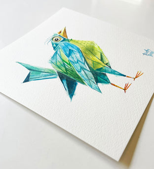Green Apple Bird by Timothy Banks |  Side View of Artwork 