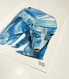 Original art for sale at UGallery.com | Ice Blue Bear by Timothy Banks | $275 | watercolor painting | 8' h x 6' w | thumbnail 2