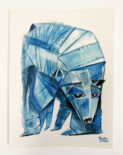 Ice Blue Bear by Timothy Banks |  Context View of Artwork 