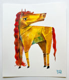 Original art for sale at UGallery.com | Pony Pride by Timothy Banks | $350 | watercolor painting | 12' h x 10.25' w | thumbnail 3