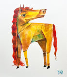 Original art for sale at UGallery.com | Pony Pride by Timothy Banks | $350 | watercolor painting | 12' h x 10.25' w | thumbnail 1