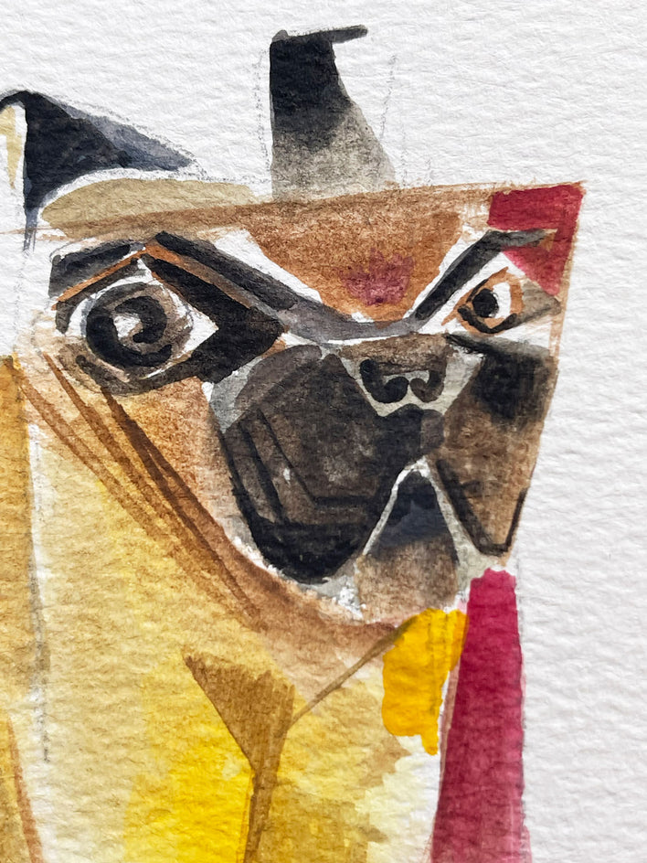 Pug by Timothy Banks |  Closeup View of Artwork 
