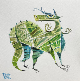watercolor painting by Timothy Banks titled Sprigscale