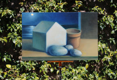 Original art for sale at UGallery.com | Con Tre Pietre by Tito Rossini | $4,350 | oil painting | 12.99' h x 20.28' w | thumbnail 3