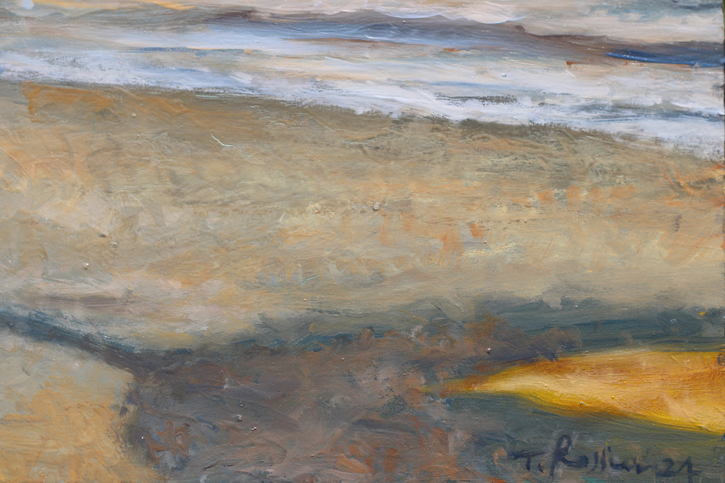 Geometrie in Riva Al Mare N. 1 by Tito Rossini |  Closeup View of Artwork 