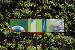 Original art for sale at UGallery.com | Geometrie in Riva Al Mare N. 2 by Tito Rossini | $4,225 | oil painting | 6.5' h x 27.56' w | thumbnail 3