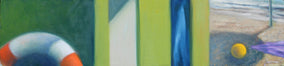 Original art for sale at UGallery.com | Geometrie in Riva Al Mare N. 2 by Tito Rossini | $4,225 | oil painting | 6.5' h x 27.56' w
