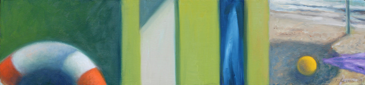 oil painting by Tito Rossini titled Geometrie in Riva Al Mare N. 2