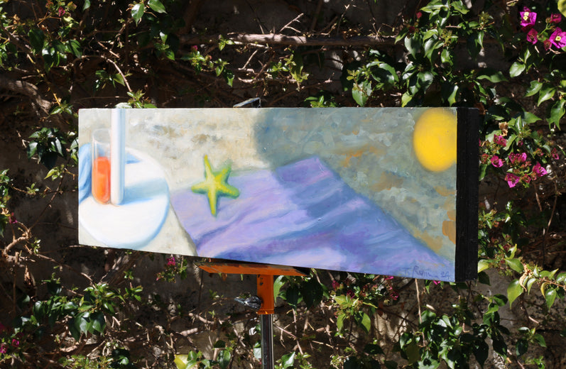 Geometrie in Riva Al Mare N. 3 by Tito Rossini |  Side View of Artwork 