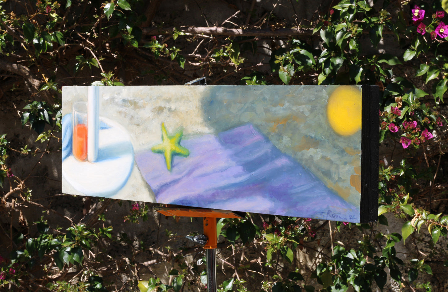 Geometrie in Riva Al Mare N. 3 by Tito Rossini |  Side View of Artwork 