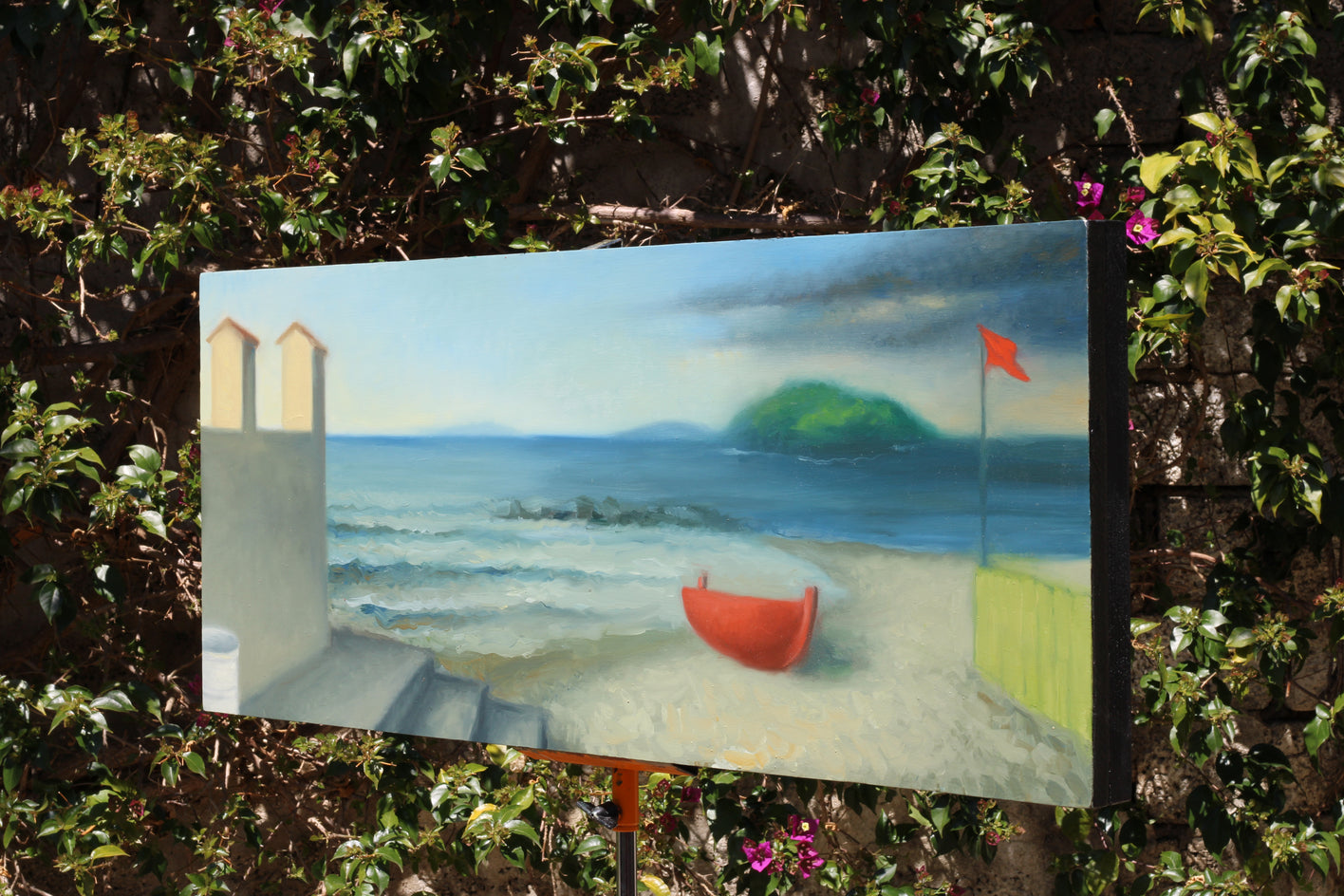 L’Isola Che Non C’E’ by Tito Rossini |  Side View of Artwork 