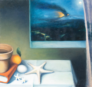 oil painting by Tito Rossini titled Natura Morta Con Fiori D’Arancio