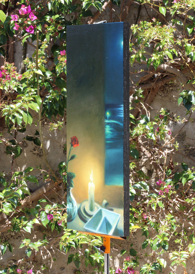 Una Luce per la Notte by Tito Rossini |  Side View of Artwork 