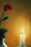 Original art for sale at UGallery.com | Una Luce per la Notte by Tito Rossini | $4,750 | oil painting | 23.9' h x 9.45' w | thumbnail 4