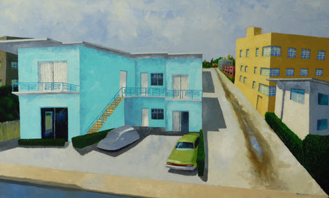 oil painting by Mitchell Freifeld titled Turquoise Modern