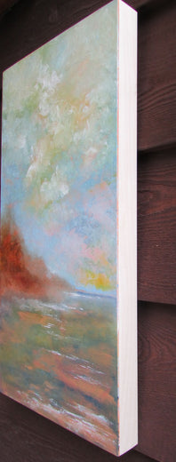 Marsh Movement by Valerie Berkely |  Side View of Artwork 