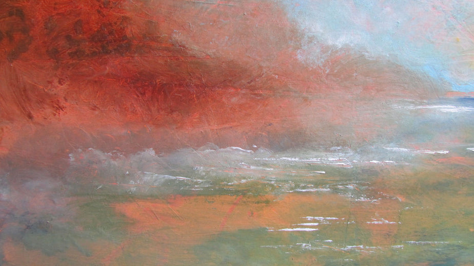 Marsh Movement by Valerie Berkely |   Closeup View of Artwork 