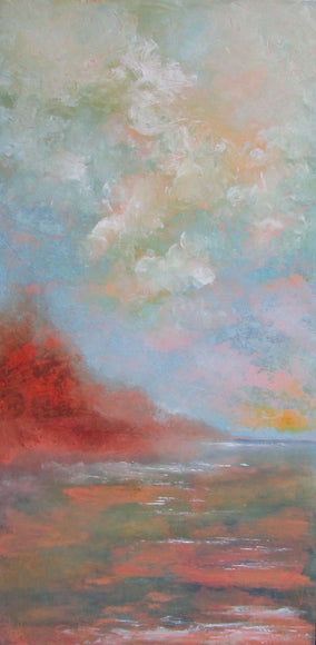 Original art for sale at UGallery.com | Marsh Movement by Valerie Berkely | $400 | oil painting | 24' h x 12' w