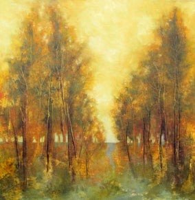 Original art for sale at UGallery.com | Sunset Impression by Valerie Berkely | $1,100 | oil painting | 24' h x 24' w