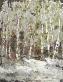 oil painting by Valerie Berkely titled Winter Woods 5