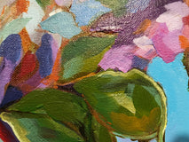 Original art for sale at UGallery.com | Autumn Flowers and Leaves by Vera Saiko | $650 | acrylic painting | 16' h x 20' w | thumbnail 4