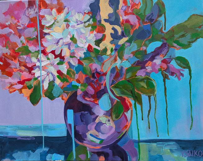 Autumn Flowers and Leaves by Vera Saiko |  Artwork Main Image 