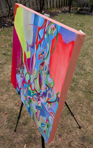 Creation Code: Code 5 by Vera Saiko |  Side View of Artwork 