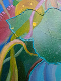 Original art for sale at UGallery.com | Emotional Metamorphosis 11: Lines of Illusion by Vera Saiko | $750 | acrylic painting | 18' h x 18' w | thumbnail 4