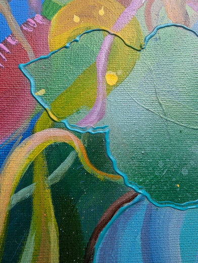 Emotional Metamorphosis 11: Lines of Illusion by Vera Saiko |   Closeup View of Artwork 