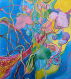 Original art for sale at UGallery.com | Emotional Metamorphosis 11: Lines of Illusion by Vera Saiko | $750 | acrylic painting | 18' h x 18' w | thumbnail 1
