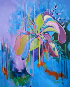 acrylic painting by Vera Saiko titled Emotional Metamorphosis 2