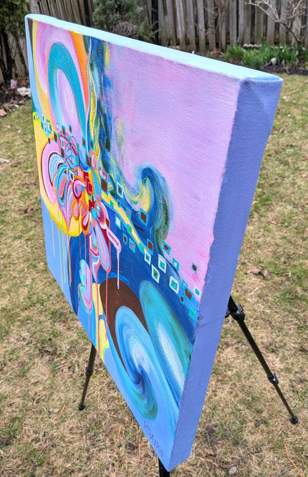 Emotional Metamorphosis 7 by Vera Saiko |  Side View of Artwork 