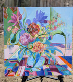 Original art for sale at UGallery.com | Enchanted Garden by Vera Saiko | $1,000 | acrylic painting | 20' h x 20' w | thumbnail 3