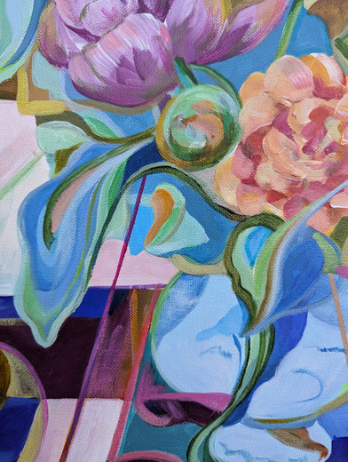Enchanted Garden by Vera Saiko |   Closeup View of Artwork 