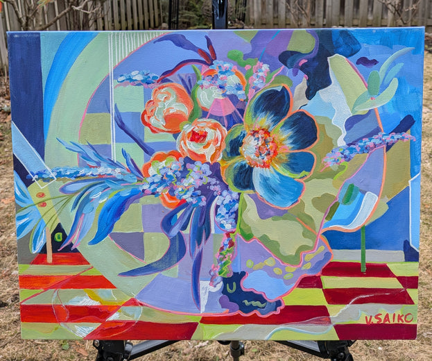 Floral Fusion by Vera Saiko |  Context View of Artwork 
