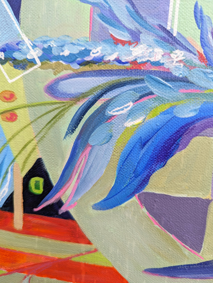Floral Fusion by Vera Saiko |  Closeup View of Artwork 