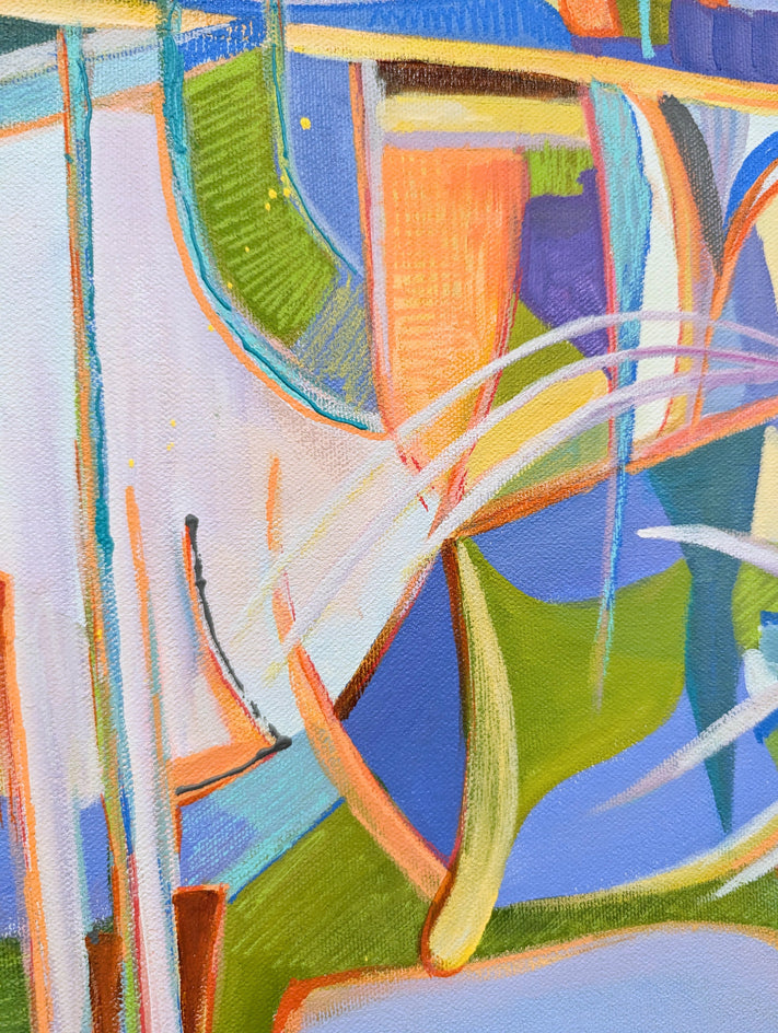 Standing Up: Northern Orchids 3 by Vera Saiko |  Closeup View of Artwork 