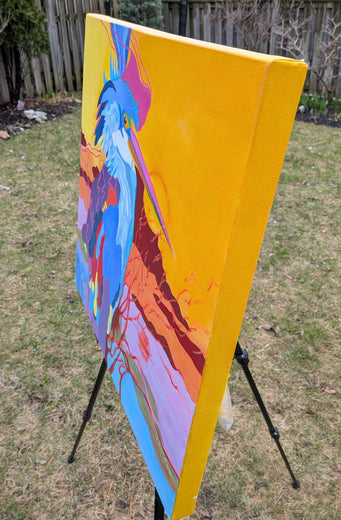Wings of Imagination by Vera Saiko |  Side View of Artwork 