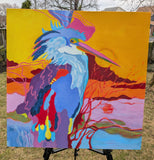 Original art for sale at UGallery.com | Wings of Imagination by Vera Saiko | $1,150 | acrylic painting | 24' h x 24' w | thumbnail 3