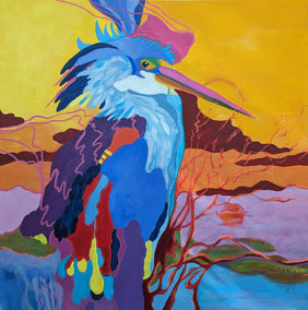 acrylic painting by Vera Saiko titled Wings of Imagination