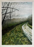 Original art for sale at UGallery.com | Around the Bend by Vic Roschkov | $600 | watercolor painting | 21' h x 16' w | thumbnail 3